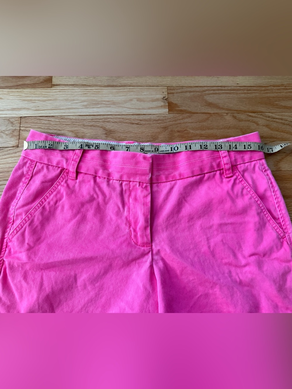 J. Crew Hot Pink Chino Shorts 5” inseam - Picture 4 of 5